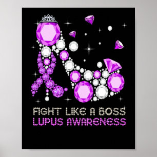 Poster Violet Guerrier Combattre Lupus Comme Un Patron