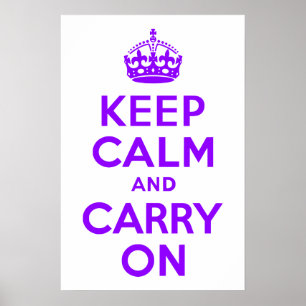 Poster Violet Keep Calm and Carry On