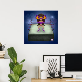 Poster Violet Lightning brunette luchadora lutteur