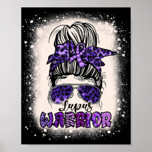 Poster Violet Lupus Sensibilisation Leopard Messy Bun Lup