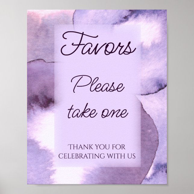Poster Violet pourpre  Favoris, veuillez en prendre un  (Devant)