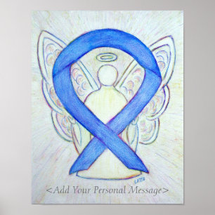 Poster Violet Sensibilisation Ruban Gardien Angel Art Imp