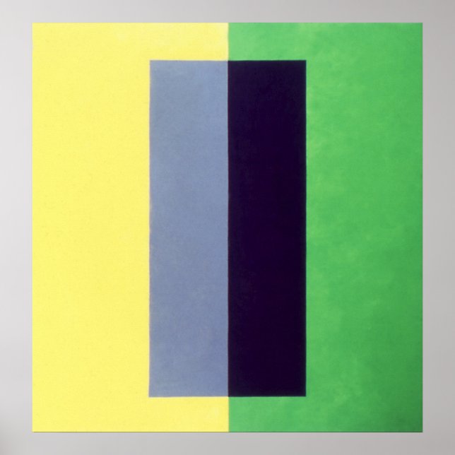 Poster violet sur jaune sur vert (Devant)