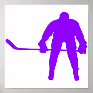 Poster Violet violet de hockey sur glace