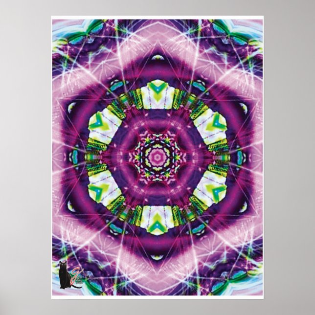 Poster Violette Kaléidoscope (Devant)