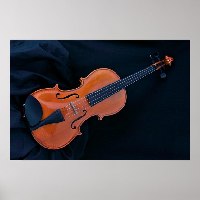 Poster Violin Photo Closeup (Devant)