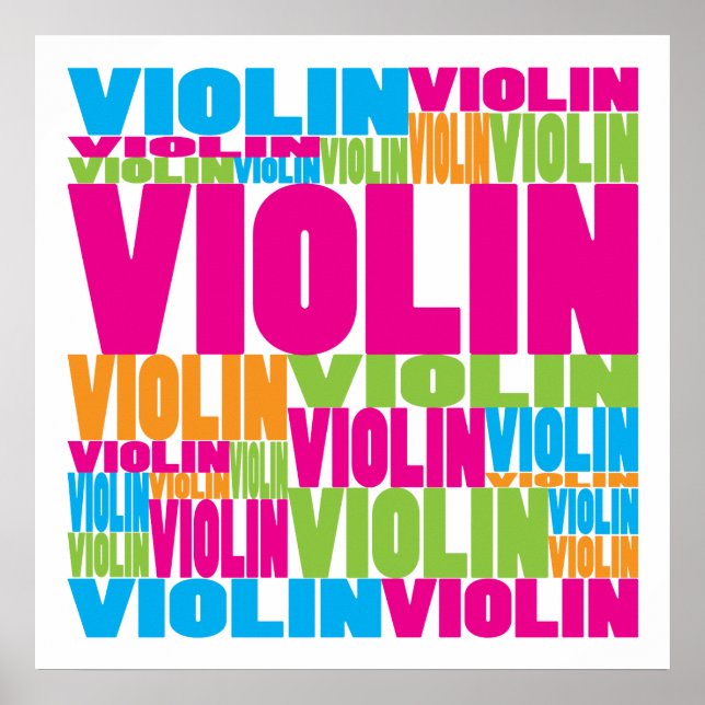 Poster Violon coloré (Devant)