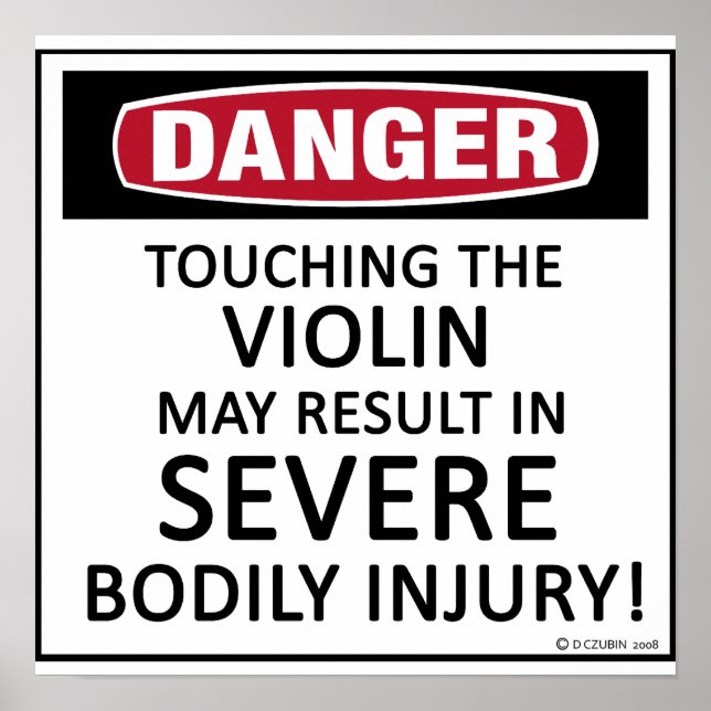 Poster Violon dangereux (Devant)