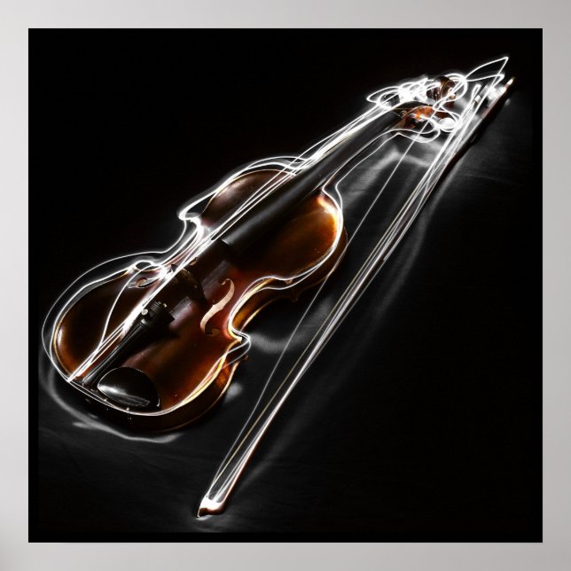 Poster Violon de musique étonnant (Devant)