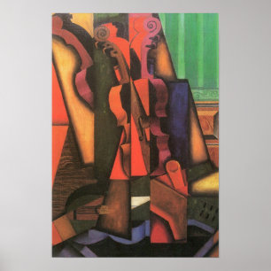 Poster Violon et guitare de Juan Gris, Cubisme Vintage Ar