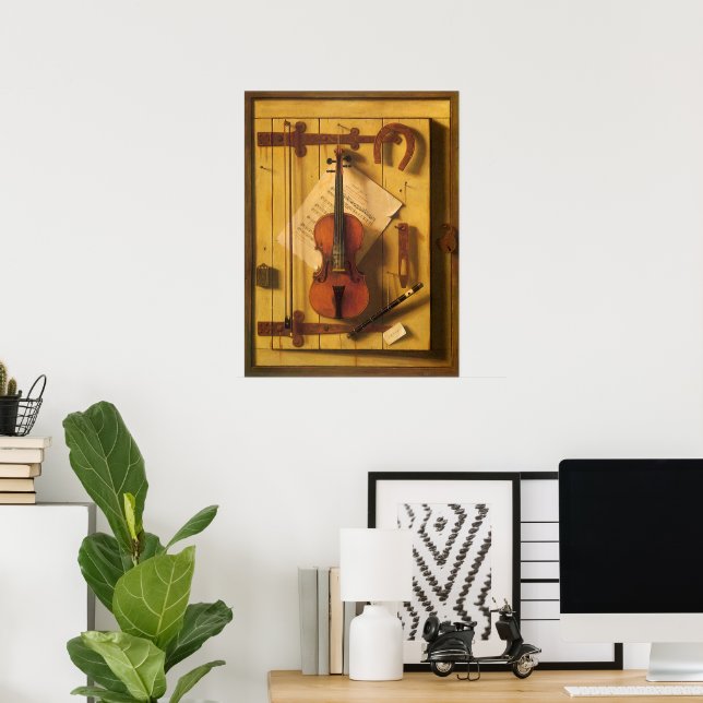 Poster Violon et musique de Still Life par William Harnet (Bureau à domicile)