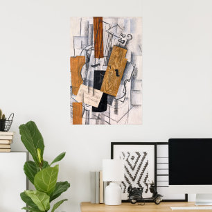 Poster Violon et Partition Georges Braque