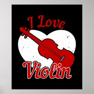 Poster Violon - J'aime Violon