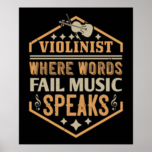 Poster Violon - Là où les mots ne parlent pas musique (Devant)