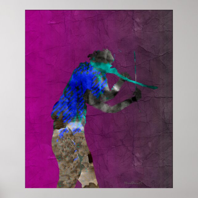 Poster Violon vert (Devant)