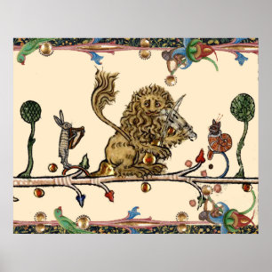 Poster Violoniste Lion, Hare