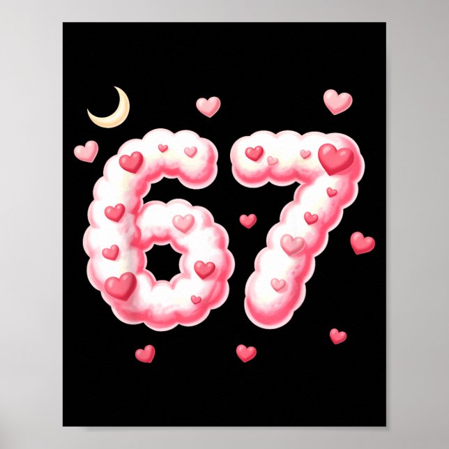 Poster Viral 67 Kawaii Hearts Valentine's Day Girls Humor (Devant)