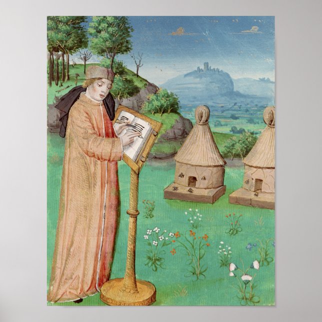 Poster Virgile écrivant la vie des abeilles (Devant)