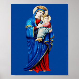 Poster Virgin Mary with Baby Jesus