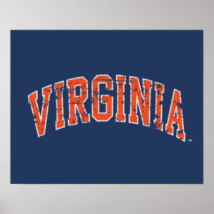 Poster Virginia Wordmark en détresse