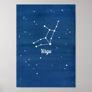 Poster Virgo Constellation Stars Ciel nocturne