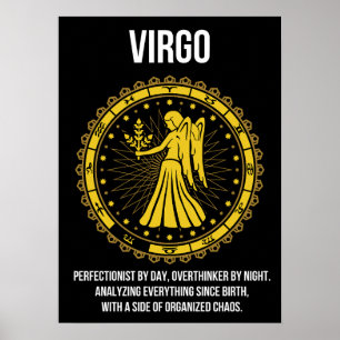 Poster Virgo - Horoscope, Funny Humour de signe Zodiaque