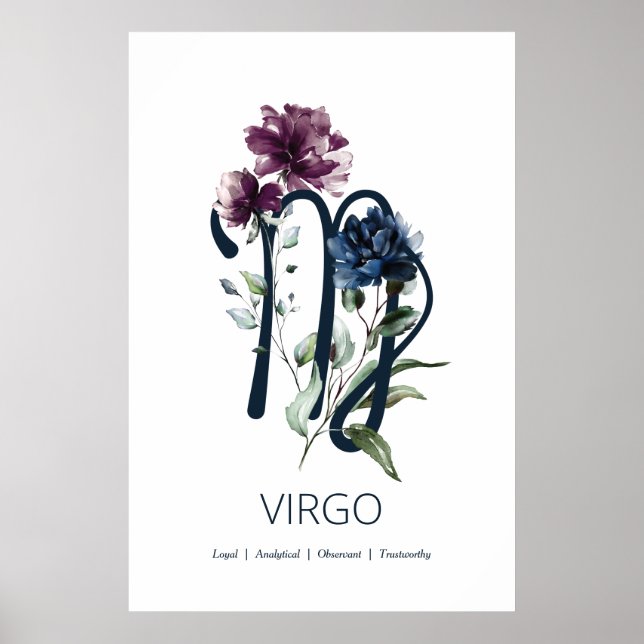 Poster Virgo Zodiac Star (Devant)