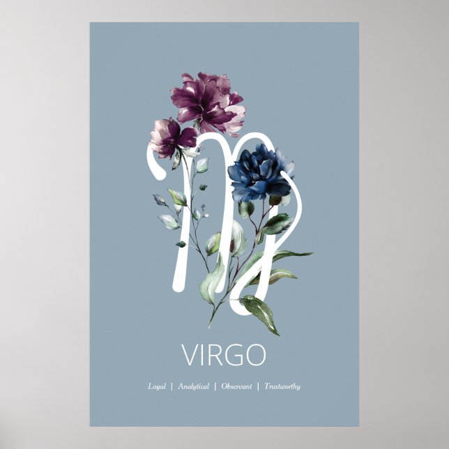 Poster Virgo Zodiac Star (Devant)