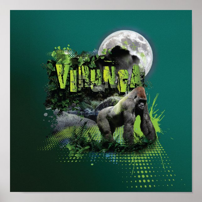 Poster Virunga Mountain Gorilla (Devant)