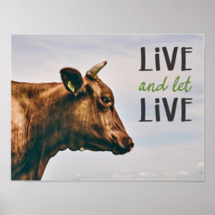 Poster "Vis et laisse vivre" vegan