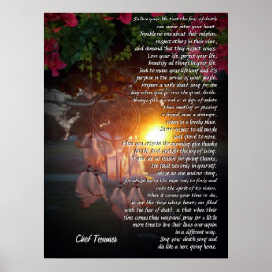 Poster "Vis ta vie" coucher de soleil de Tecumseh Dreamca