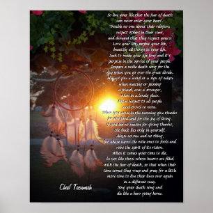 Poster "Vis ta vie" coucher de soleil de Tecumseh Dreamca