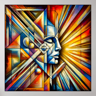 Poster Visage abstrait