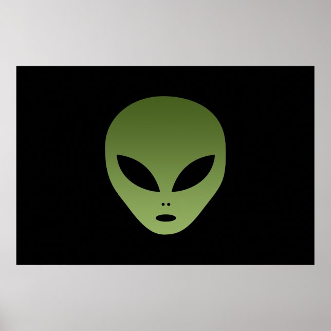 Poster Visage Alien extraterrestre (Devant)