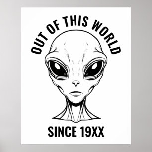 Poster Visage Alien personnalisé