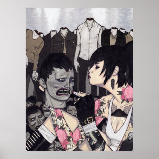 Poster Visage baisé