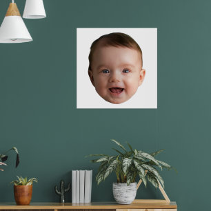 Poster Visage de bébé personnalisé, Photo drôle personnal