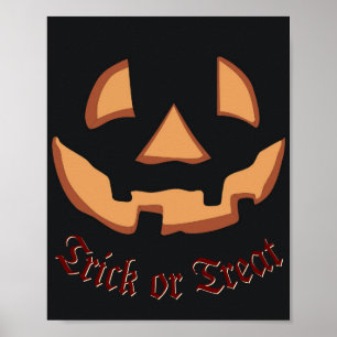 Poster Visage de citrouille pour Halloween