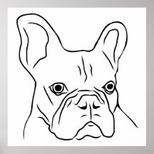 Visage de Frenchie Dessiné à la Main