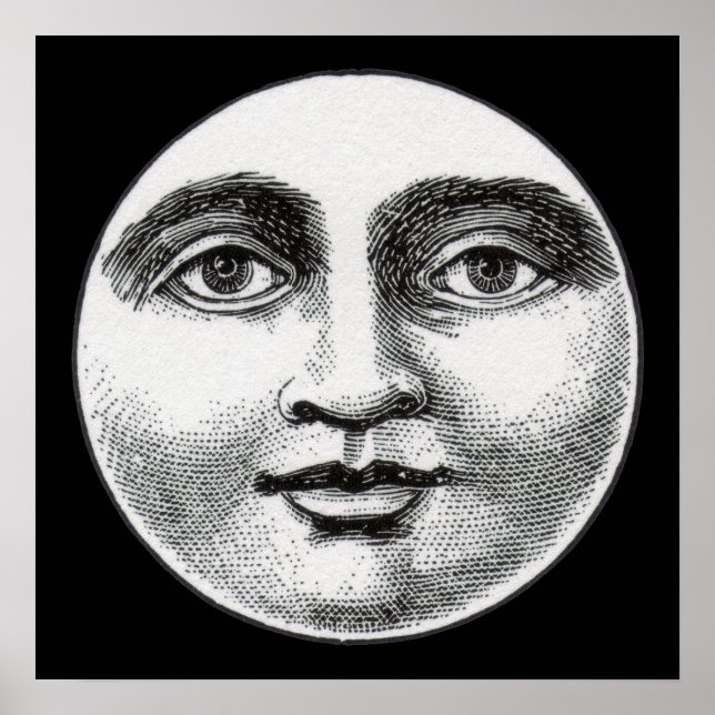 Poster Visage de la lune (Devant)