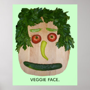 Poster Visage de légume