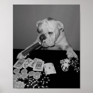 Poster visage de poker