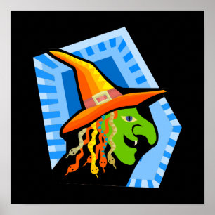 Poster visage de sorcière