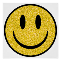 Visage de sourire parties scintillant