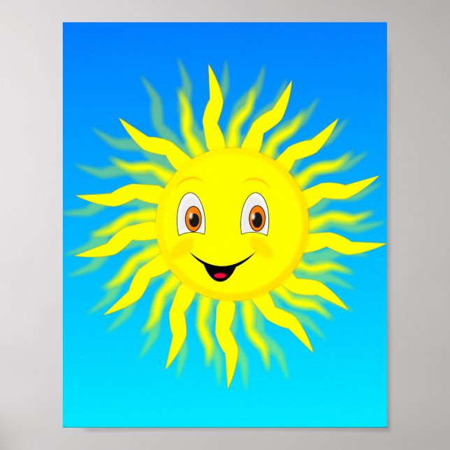 Poster Visage Heureux Soleil (Devant)