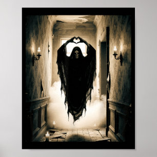 Poster visage horrible fantôme de la fête des pères avec 