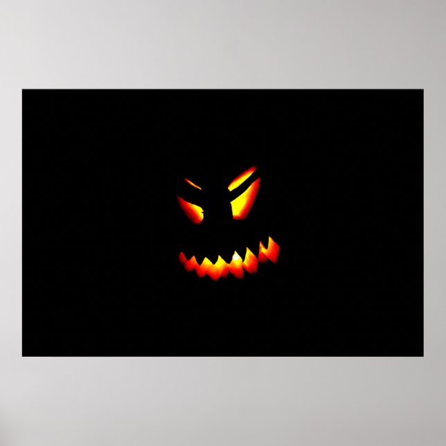Poster Visage Jack-O-Lantern Halloween (Devant)