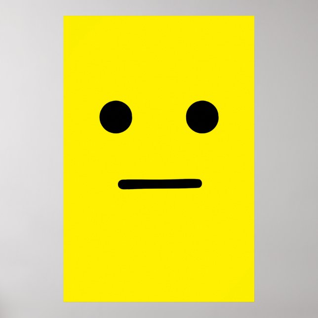 Poster Visage jaune simple et calme (Devant)