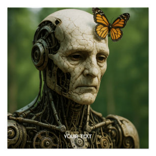 Poster Visage Papillon Surréalisme Mignon Fantastique