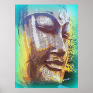 Poster visage serein de Bouddha